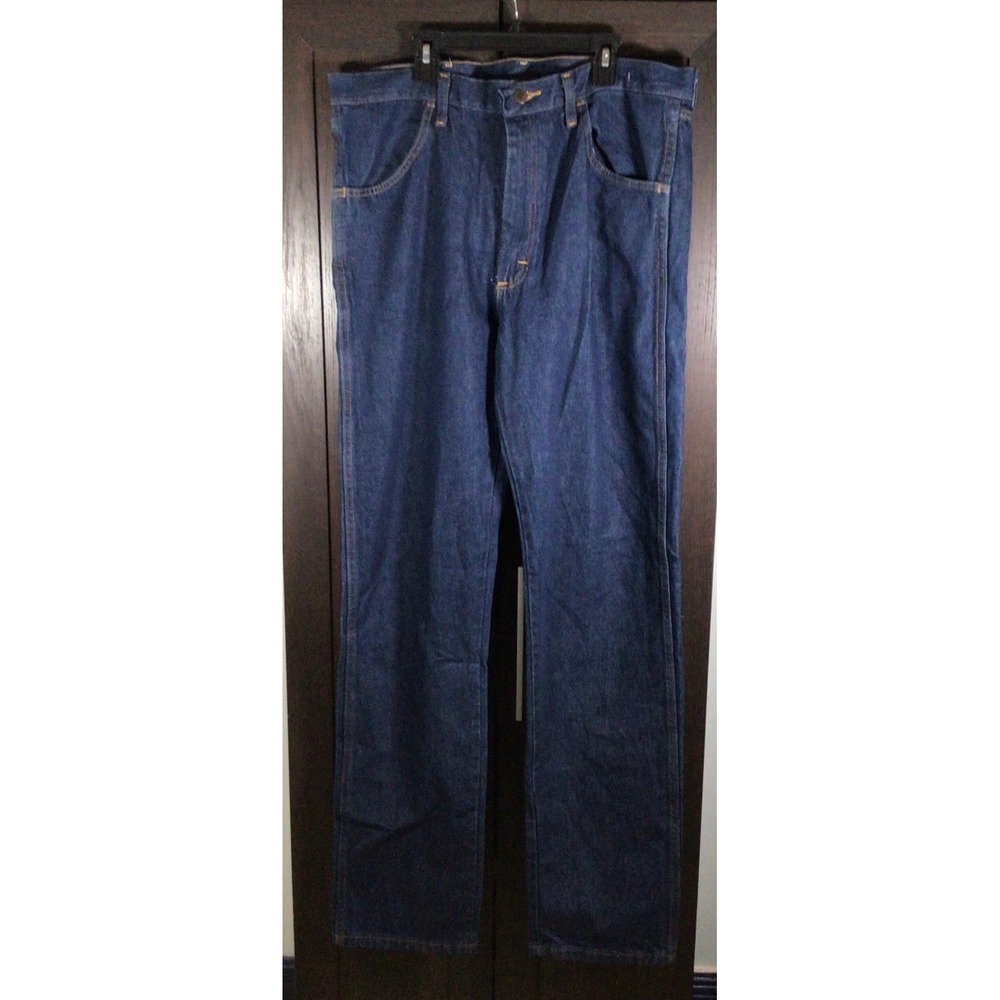 Rustler by Wrangler Mens Regular Fit Straight Leg Jeans Dark Wash 35x34 NWT